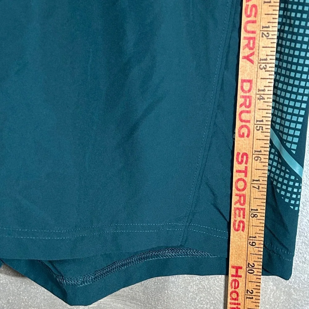 Under Armour HeatGear Mens XL Teal Green Graphic Loose Fit Athletic Shorts